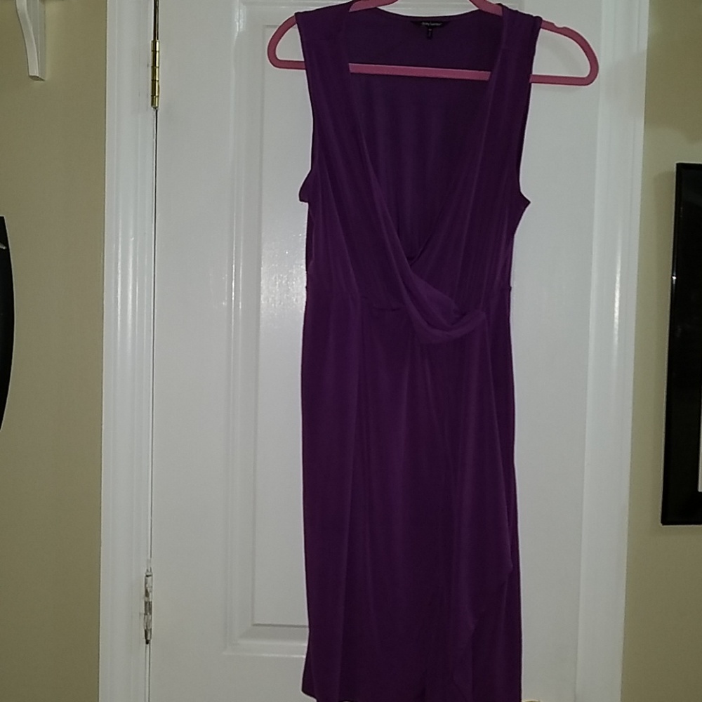 Daisy Fuentes faux wrap dress size Medium purple